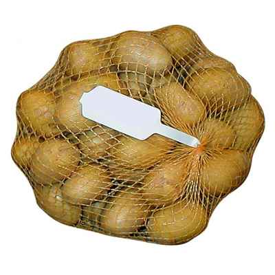 Упаковка картофеля в сетку рукав с WineGlass этикеткой